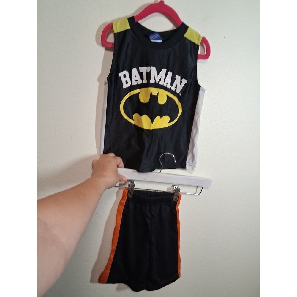 Batman 2 Piece Outfit Athletic Basketball Play Boys Size 2T